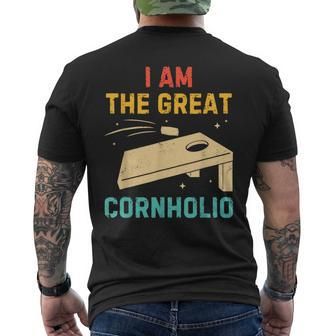 I Am The Great Cornholio Bean Bag Toss Lover Men's T-shirt Back Print - Monsterry AU