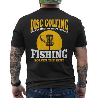 Great Disc Golf And Fishing Men's T-shirt Back Print - Monsterry AU