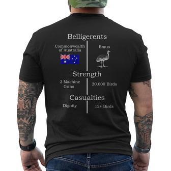 Graphic Great Emu War Australia Men's T-shirt Back Print - Monsterry AU