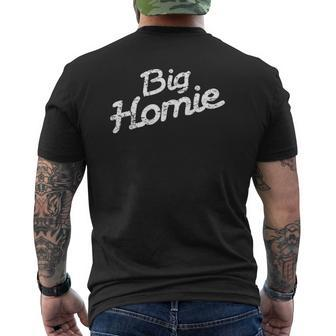 Great Father's Day Big Homie For Dad Mens Back Print T-shirt | Mazezy