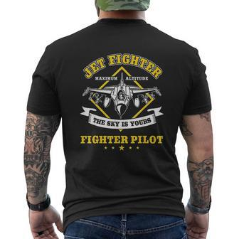 Great Fighter Pilot Jet Fighter Motif Copilot Mens Back Print T-shirt - Thegiftio UK