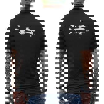 Great Hammerhead Shark Silhouette Simple Shark Mens Back Print T-shirt - Thegiftio