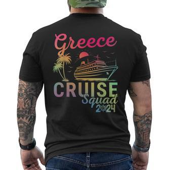 Greece Cruise Family 2024 Squad Vacation Matching Family Men's T-shirt Back Print - Seseable