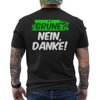 Green Nein Danke Statungnahme T-Shirt mit Rückendruck - Seseable