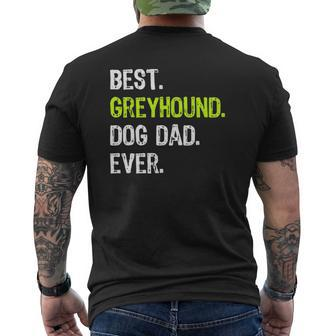 Greyhound Dog Dad Father's Day Dog Lovers Mens Back Print T-shirt | Mazezy