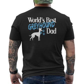 Greyhound For Greyhound Dad Dog Owners Mens Back Print T-shirt | Mazezy