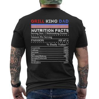 Grill King Dad Bbq Soul Food Family Reunion Cookout Fun Men's T-shirt Back Print - Monsterry DE