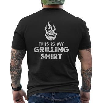 This Is My Grilling Bbq Meat Smoking Dad Grill Smoke Mens Back Print T-shirt | Mazezy
