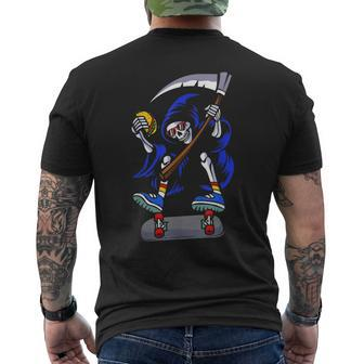 Grim Reaper Taco Men's T-shirt Back Print - Monsterry