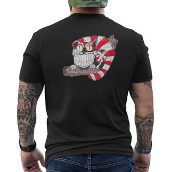 Grinning Cheshire Cat Fantasy Men's T-shirt Back Print - Monsterry UK