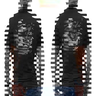 Grizzly Bear Playing Saxophone Cool Saxophone Players Men's T-shirt Back Print - Thegiftio UK
