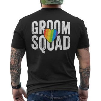 Groom Squad Pride Lgbt Same Sex Gay Wedding Husband Men Men's T-shirt Back Print - Thegiftio UK