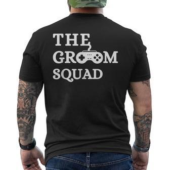 Groom Squad Wedding Bachelor Party Groomsmen Game Party Men's T-shirt Back Print - Monsterry