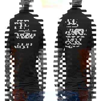 Groom Squad Wedding Bachelor Party Groomsmen Game Party Men's T-shirt Back Print - Monsterry