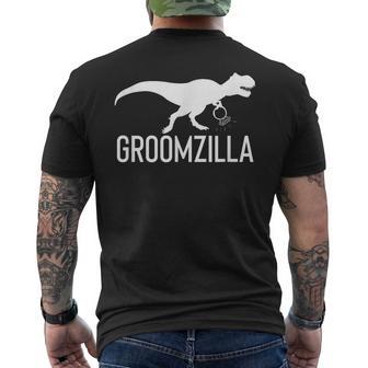 Groomzilla Groom Wedding Husband Men's T-shirt Back Print - Monsterry DE