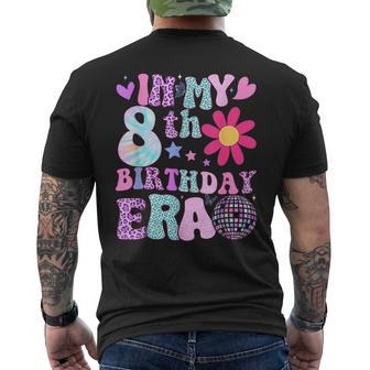 Groovy In My 8Th Birthday Era 8 Years Old Men's T-shirt Back Print - Monsterry UK