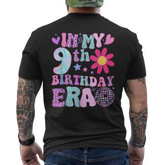 Groovy In My 9Th Birthday Era 9 Years Old Men's T-shirt Back Print | Mazezy