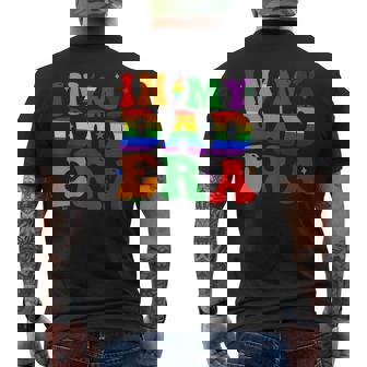 Groovy In My Dad Era Pride Month Lgbtq Fathers Day For Mens Men's T-shirt Back Print - Thegiftio UK