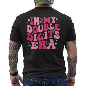 Groovy In My Double Digits Era 10Th Birthday For Boy Girl Men's T-shirt Back Print - Thegiftio UK