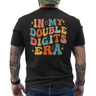 Groovy In My Double Digits Era 10Th Birthday For Boy Girl Men's T-shirt Back Print - Seseable