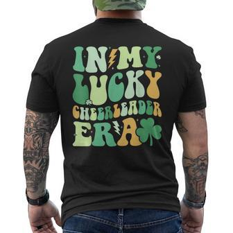 Groovy In My Lucky Cheerleader Era St Patrick's Day Clover Men's T-shirt Back Print | Mazezy