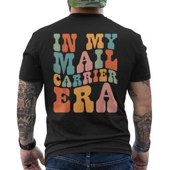 Groovy In My Mail Carrier Era Mail Carrier Retro Men's T-shirt Back Print | Mazezy
