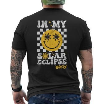 Groovy In My Solar Eclipse Era Retro Solar Eclipse 2024 Men's T-shirt Back Print | Mazezy