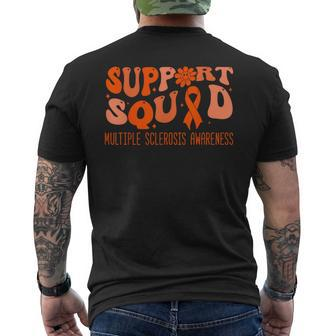Groovy Support Squad Ms Multiple Sclerosis Awareness Men's T-shirt Back Print | Mazezy UK
