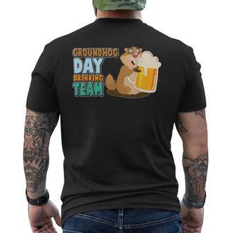 Groundhog Day Drinking Matching Team Party Beer Lover Men's T-shirt Back Print - Monsterry