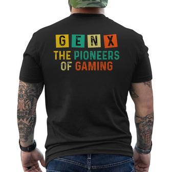 Growing Up Gen X Retro Gaming Generation X Vintage Gamer Men's T-shirt Back Print - Monsterry DE