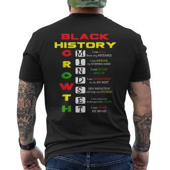 Growth Mindset Definition Cool Black History Month 2024 Men's T-shirt Back Print - Thegiftio UK