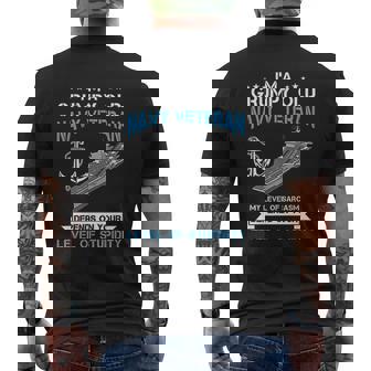 Im A Grumpy Old Us Navy Mens Back Print T-shirt - Thegiftio UK