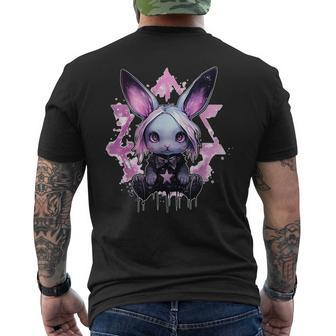 Gruseliger Niedlicher Hase Pastell Goth Kaninchen Hexe Ästhetik T-Shirt mit Rückendruck - Seseable