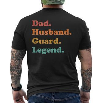 Guard Or Security Guard For Dad Or Husband For Father's Day Men's T-shirt Back Print - Monsterry AU