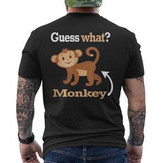 Guess What Monkey Butt Monkey Lover Men's T-shirt Back Print - Monsterry