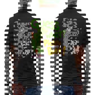Guess What Pickle Butt Cucumber Meme Pickle Joke Men's T-shirt Back Print - Thegiftio