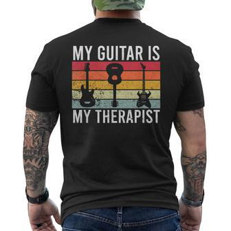 Guitar Guitarist Vintage Musician Sayings Men's T-shirt Back Print - Monsterry CA