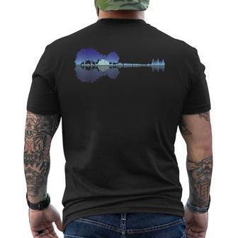 Guitar Lake Shadow Music Lovers Rock Guitar Musician Men's T-shirt Back Print - Monsterry