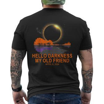 Guitar Landscape Hello Darkness My Old Friend April 08 2024 Men's T-shirt Back Print | Mazezy DE