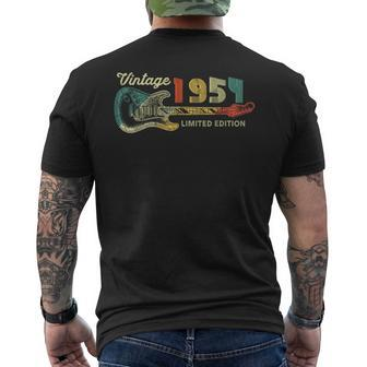 Guitar Lover 70 Year Old Vintage 1954 Limited Edition Men's T-shirt Back Print - Monsterry CA