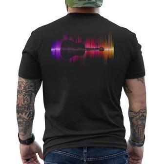 Guitar And Music Wave Men's T-shirt Back Print | Mazezy