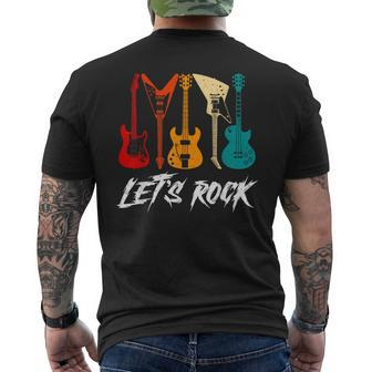 Guitar Player Guitarist Rock Music Lover Guitar Men's T-shirt Back Print - Seseable