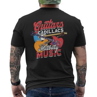 Guitars Cadillacs Hillbilly Music Guitarist Music Album Men's T-shirt Back Print - Monsterry UK