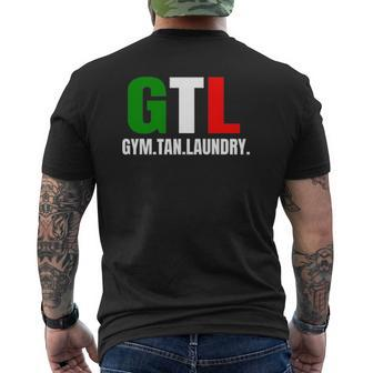 Gym Tan Laundry Gtl New Jersey Garden Nj Shore Italian Flag Mens Back Print T-shirt | Mazezy UK