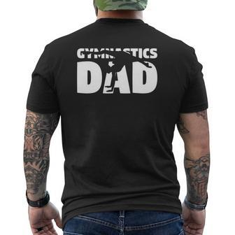 Gymnastics Dad Father Gymnastics Silhouette Mens Back Print T-shirt | Mazezy