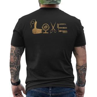 Hair Stylist Barber Love Hairdresser T-Shirt mit Rückendruck - Seseable