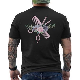 Hairdresser Hair Stylist Scissor Hairstyle Hairstylist Men's T-shirt Back Print - Monsterry UK