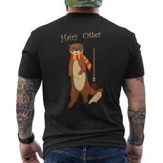 Hairy Otter For Fans Of Wizards And Magic Men's T-shirt Back Print - Monsterry DE