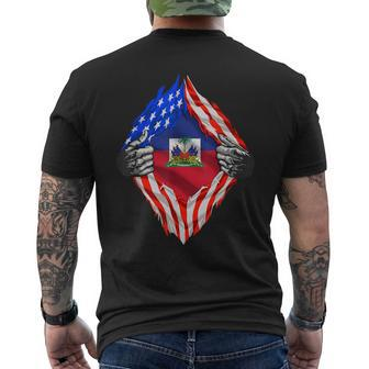 Haiti American Haitian Flag Day Haiti Roots Men's T-shirt Back Print - Monsterry