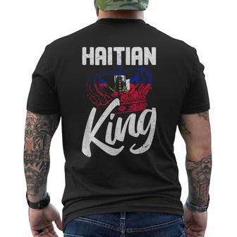 Haitian King Haiti Flag Crown Haitian Pride For Men Men's T-shirt Back Print - Thegiftio UK